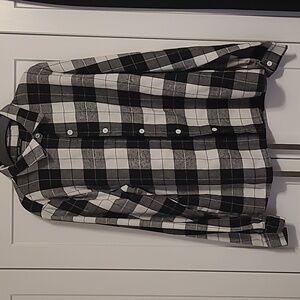 Shein black and white Plaid shirt